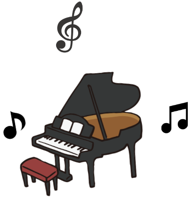 グランドピアノのイラスト